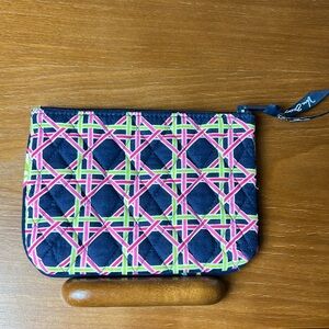 Vera Bradley Quilted Small Cosmetic Case Geometric single zipper pouch